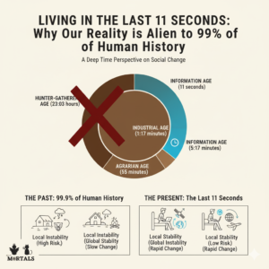 Living in the Last 11 Seconds: Why Our Reality is Alien to 99% of Human History