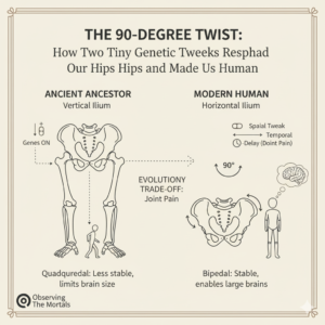 The 90-Degree Twist: How Two Tiny Genetic Tweaks Reshaped Our Hips and Made Us Human