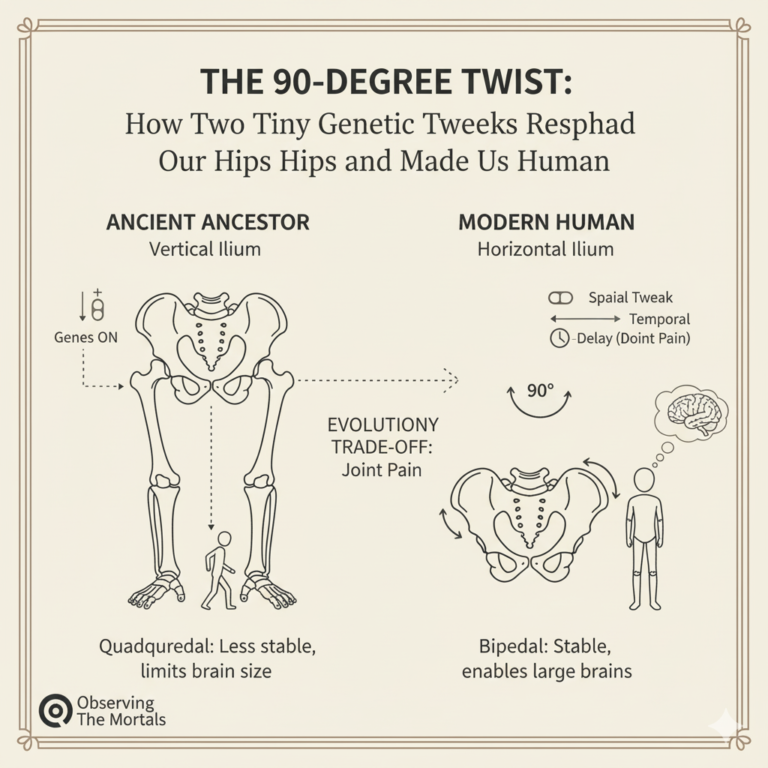 The 90-Degree Twist: How Two Tiny Genetic Tweaks Reshaped Our Hips and Made Us Human