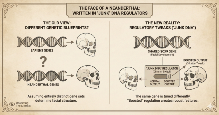 The Face of a Neanderthal, Written in “Junk” DNA: How Three Tiny Genetic Tweaks Made a Different Kind of Human